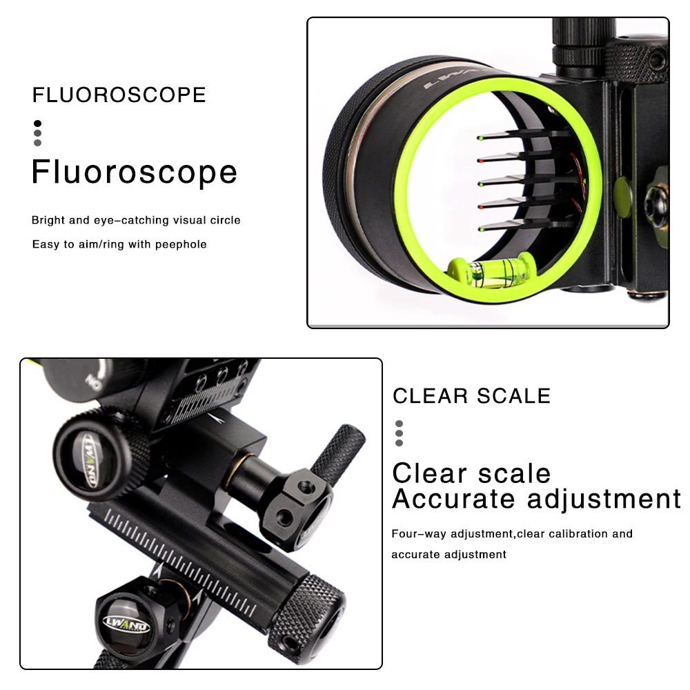 M2 Fine-Tuning adjustment 5 Needles Pins Aiming Sighting Quick-Tuning Sight  Rod Compound Bow Accessory